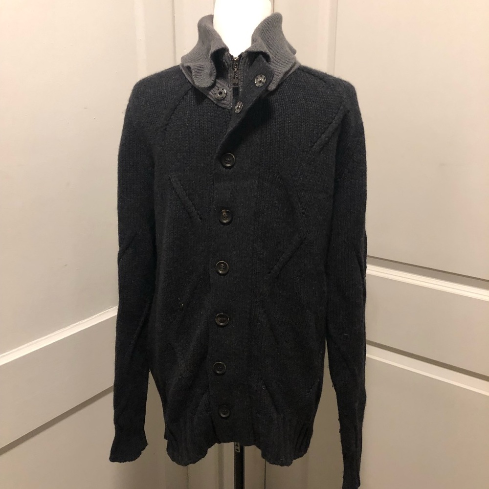Patrizia Pepe full zipped men’s winter knitted sweater size large